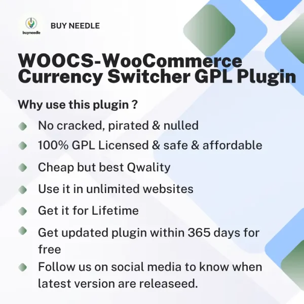 woocs – woocommerce currency switcher 2.4.3 (gpl licensed) | multi currency plugin – safe & affordable