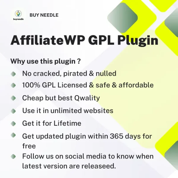 affiliatewp 2.28.0 – wordpress affiliate plugin | 100% gpl licensed | unlimited sites & lifetime access